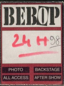 Pass pour un concert de Little Bob au 24h du Mans en 1998.